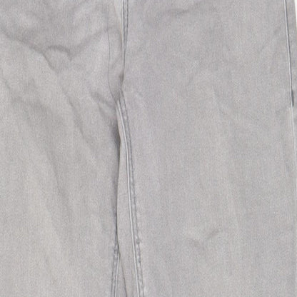 Dorothy Perkins Womens Grey Cotton Skinny Jeans Size 8 L27 in Regular Zip - Pockets, Belt Loops