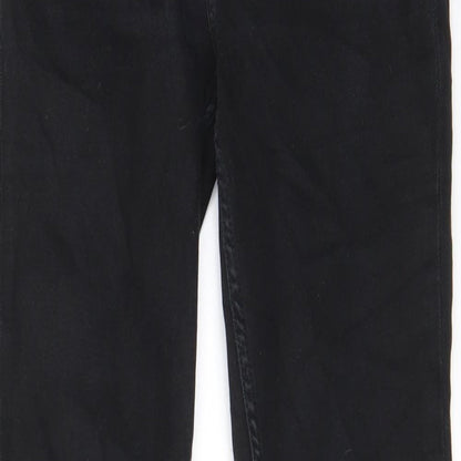 FC Jeans Womens Black Cotton Skinny Jeans Size 10 L30 in Regular Zip - Pockets, Belt Loops