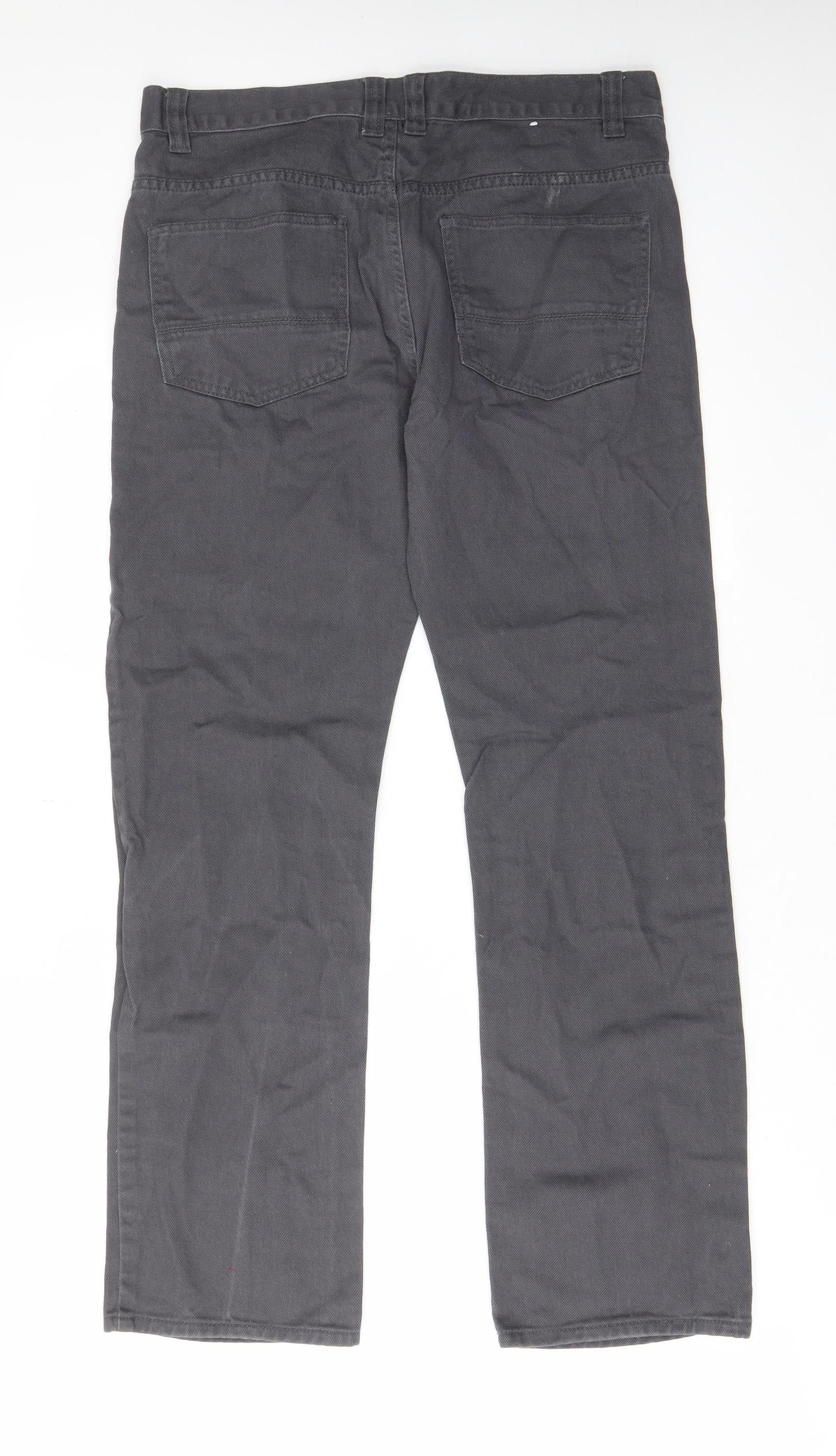 Denim & Co. Mens Red Cotton Straight Jeans Size 32 in L30 in Regular Zip - Pockets, Belt Loops