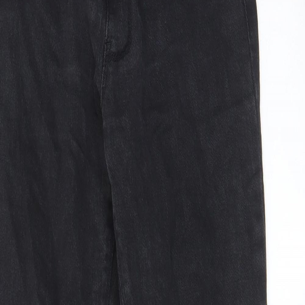 Boohoo Womens Black Cotton Skinny Jeans Size 8 L27 in Regular - Elastic waist