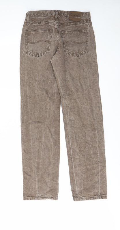 Lee Womens Grey Cotton Tapered Jeans Size 30 in L30 in Regular Zip - Pockets, Belt Loops