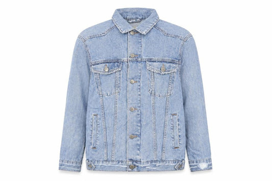 ASOS Womens Blue Jacket Size 6 Button - Oversized, Pockets