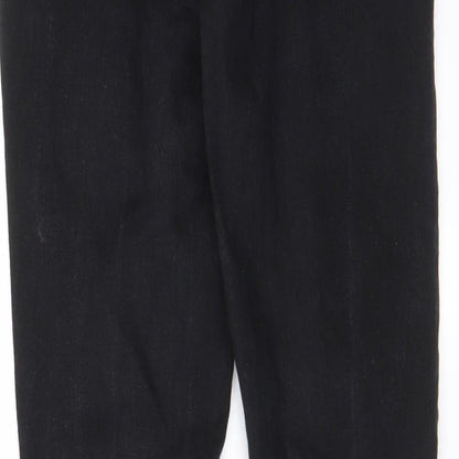 Denim & Co. Womens Black Cotton Skinny Jeans Size 10 L28 in Regular Zip - Pockets, Belt Loops