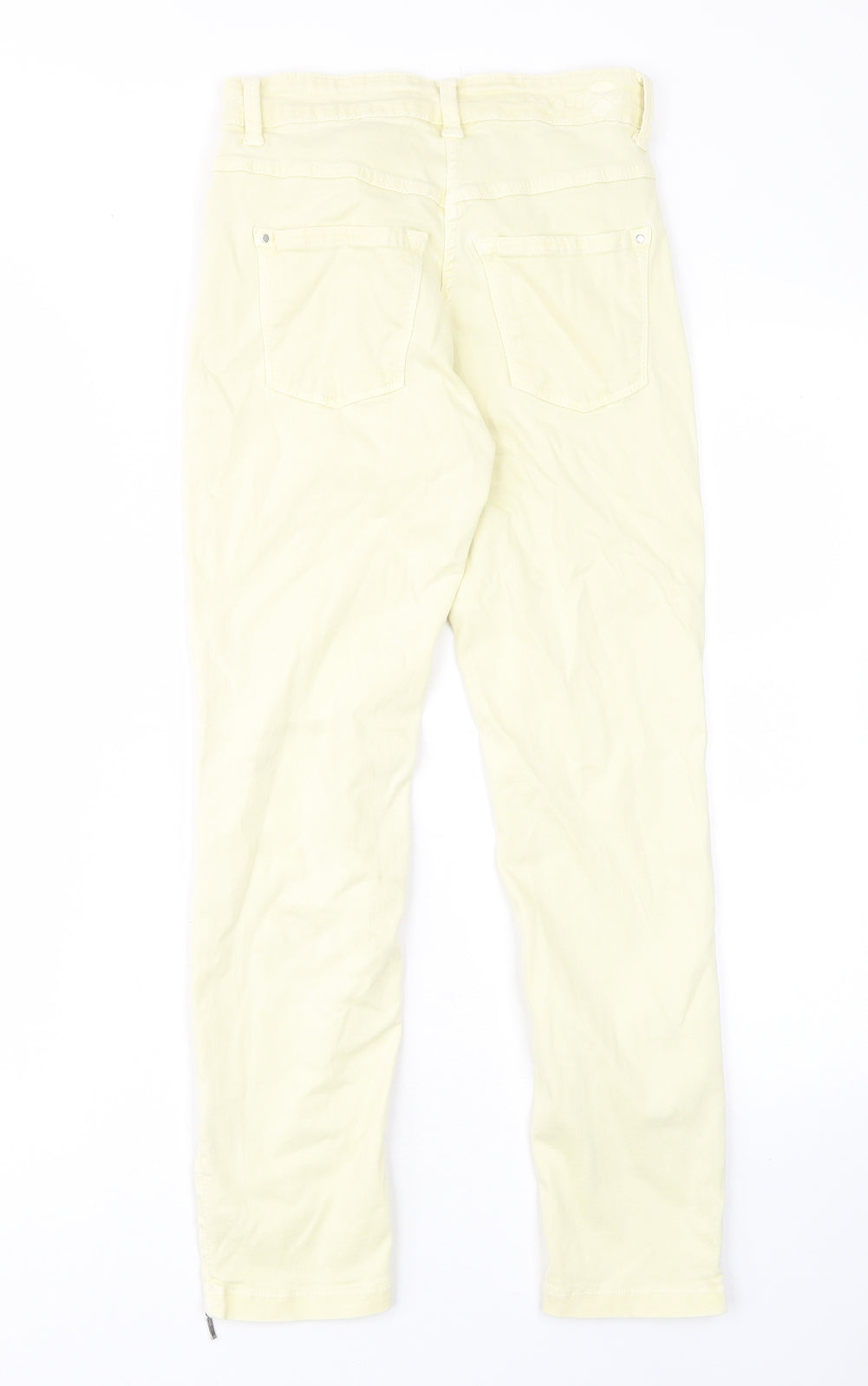 Mac Womens Yellow Cotton Skinny Jeans Size 32 in L27 in Regular Zip - Pockets, Belt Loops, Ankle Zips