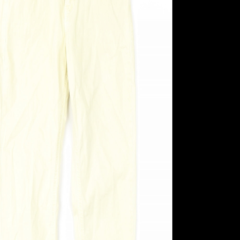 Mac Womens Yellow Cotton Skinny Jeans Size 32 in L27 in Regular Zip - Pockets, Belt Loops, Ankle Zips