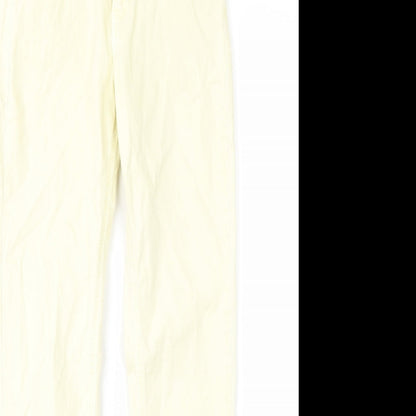 Mac Womens Yellow Cotton Skinny Jeans Size 32 in L27 in Regular Zip - Pockets, Belt Loops, Ankle Zips