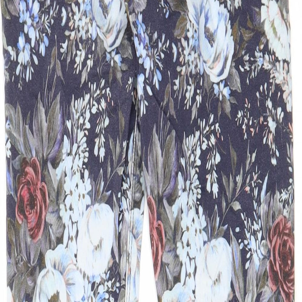 7 For All Mankind Womens Multicoloured Floral Cotton Straight Jeans Size 26 in L29 in Regular Zip - Pockets, Belt Loops