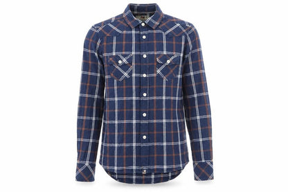 Duke London Mens Blue Plaid Cotton Button-Up Size S Collared Button - Pockets, Buttons
