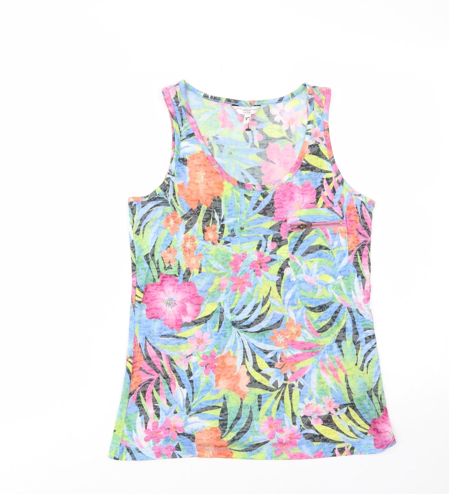 Womens UK Size 8 New London Multicoloured Basic Tank