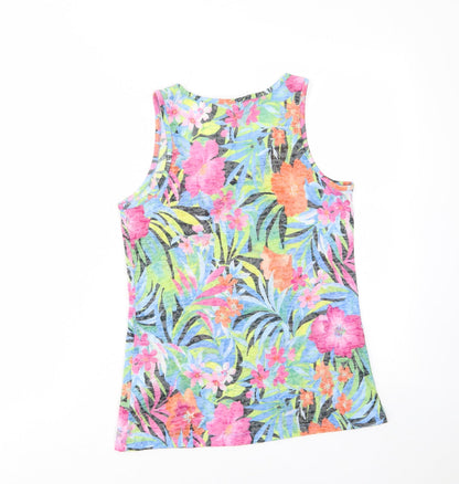 Womens UK Size 8 New London Multicoloured Basic Tank