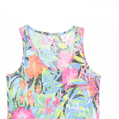 Womens UK Size 8 New London Multicoloured Basic Tank