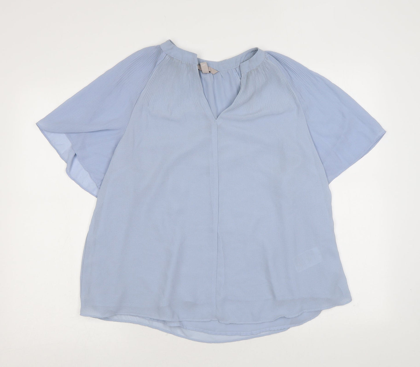 Womens UK Size M H&M Blue Basic Blouse