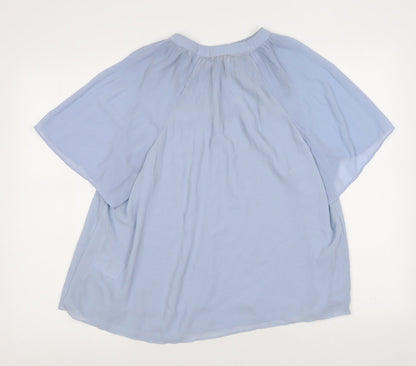 Womens UK Size M H&M Blue Basic Blouse