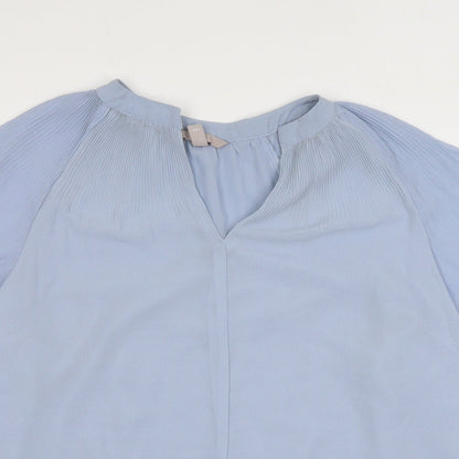 Womens UK Size M H&M Blue Basic Blouse