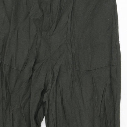 Mint Velvet Womens Grey Viscose Trousers Size 8 L26 in Regular Zip