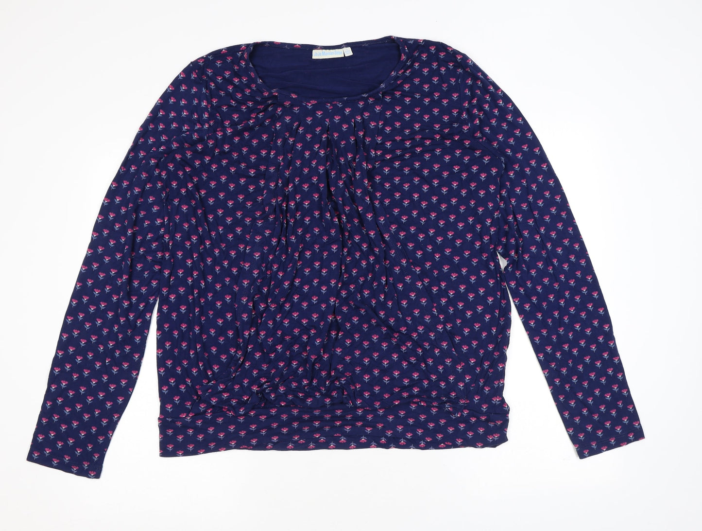 Womens UK Size L JoJo Maman Bébé Blue Basic Blouse