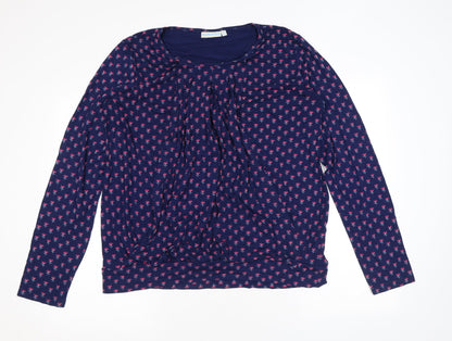 Womens UK Size L JoJo Maman Bébé Blue Basic Blouse