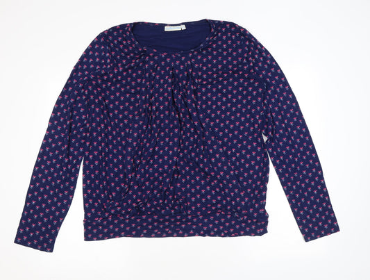 Womens UK Size L JoJo Maman Bébé Blue Basic Blouse