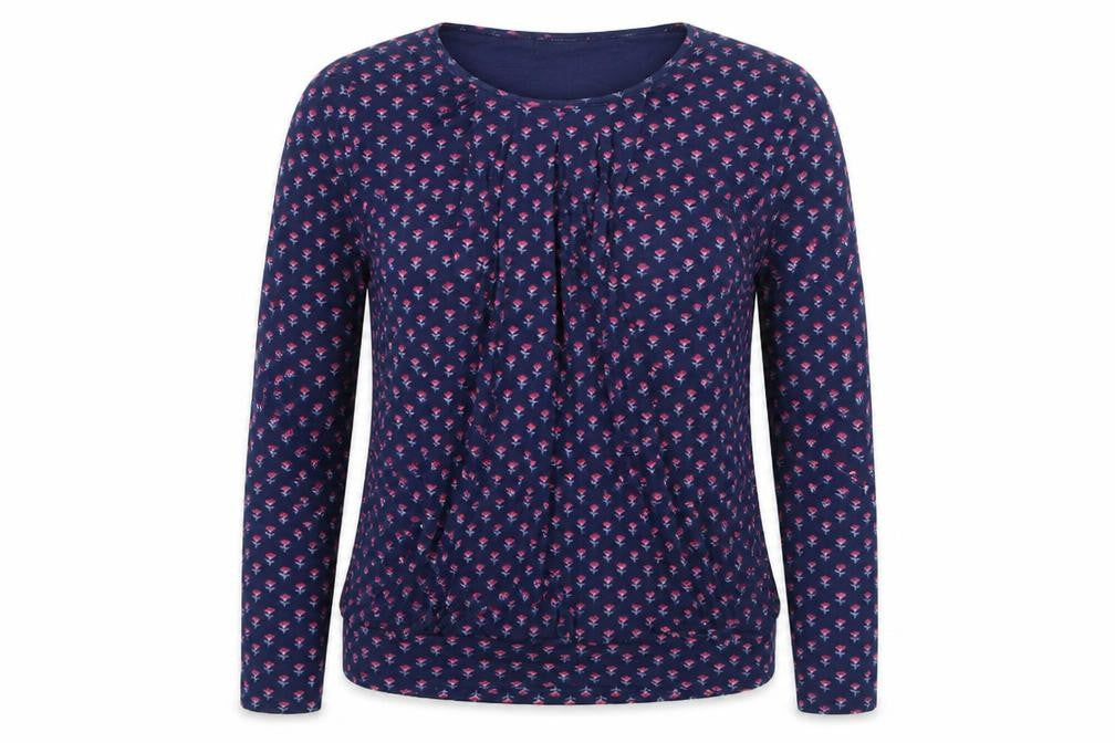 Womens UK Size L JoJo Maman Bébé Blue Basic Blouse