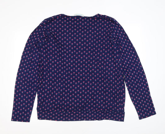 Womens UK Size L JoJo Maman Bébé Blue Basic Blouse