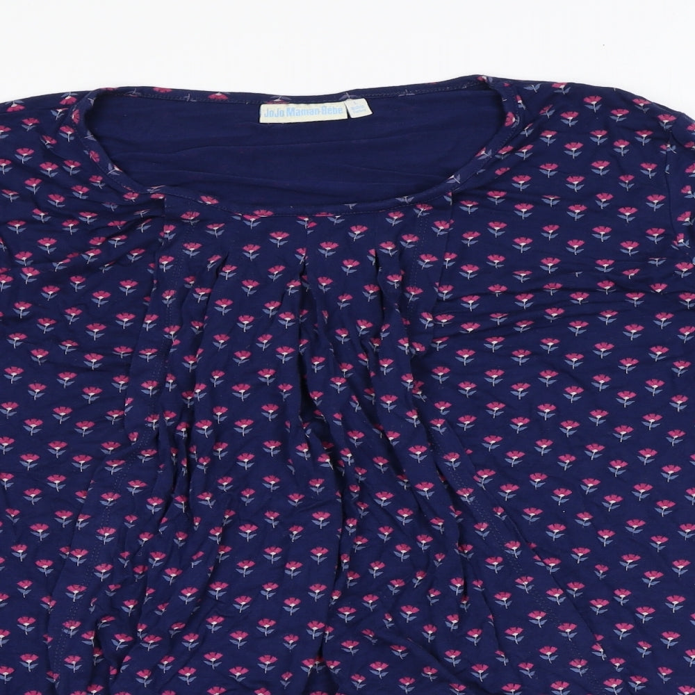 Womens UK Size L JoJo Maman Bébé Blue Basic Blouse