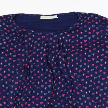 Womens UK Size L JoJo Maman Bébé Blue Basic Blouse