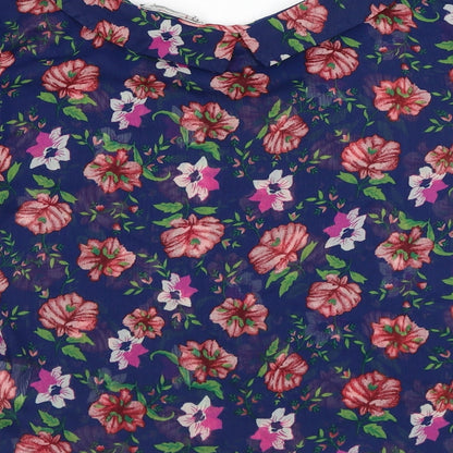 Womens UK Size S Urban Outfitters Blue Cropped Blouse