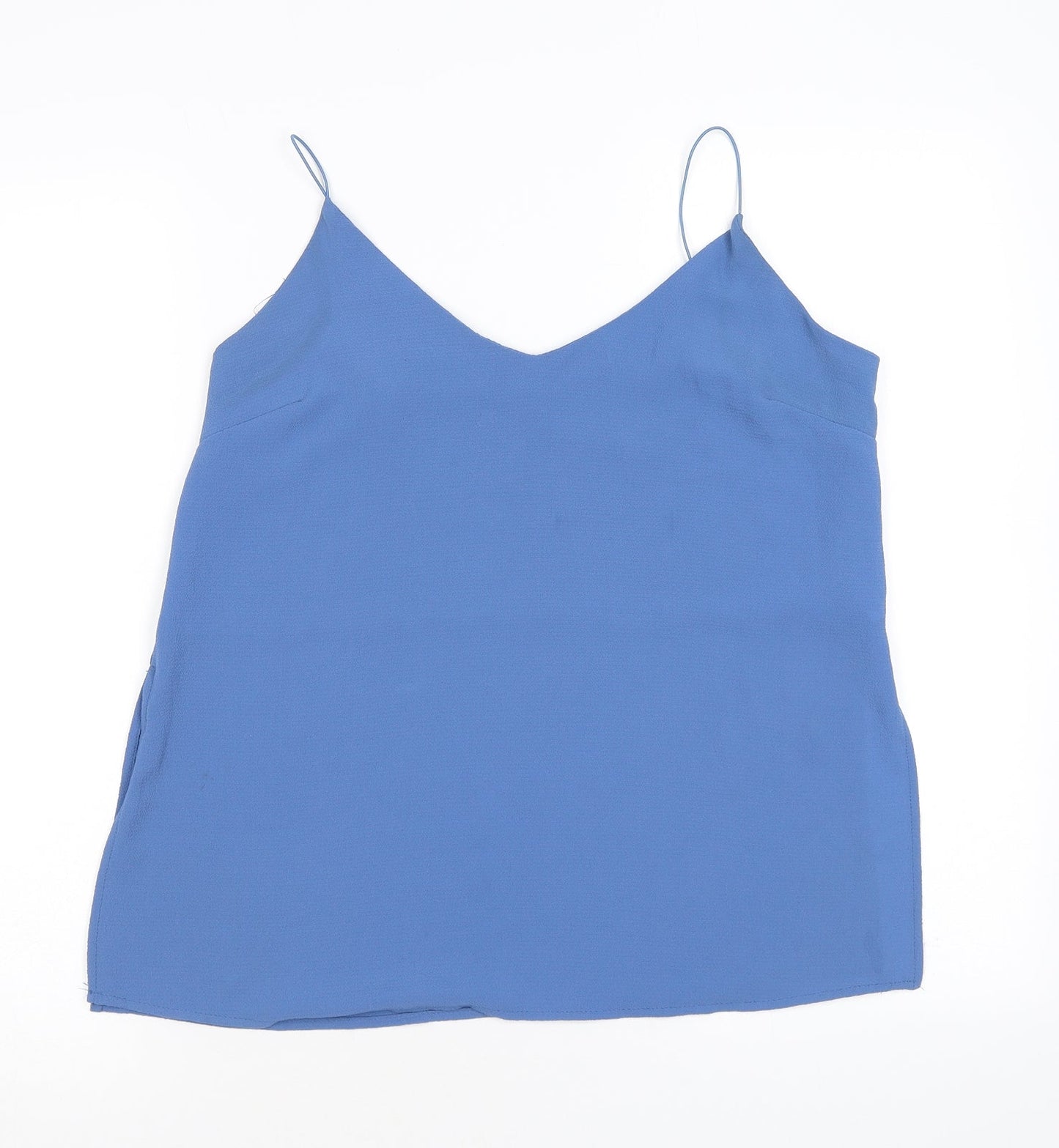 Ambiance Womens Blue Polyester Camisole Tank Size M V-Neck