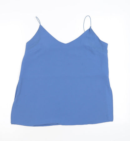 Ambiance Womens Blue Polyester Camisole Tank Size M V-Neck