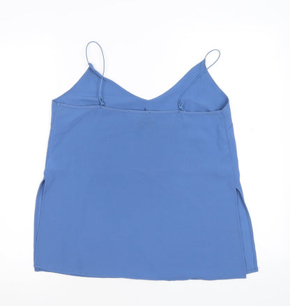 Ambiance Womens Blue Polyester Camisole Tank Size M V-Neck