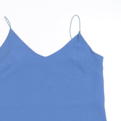 Ambiance Womens Blue Polyester Camisole Tank Size M V-Neck