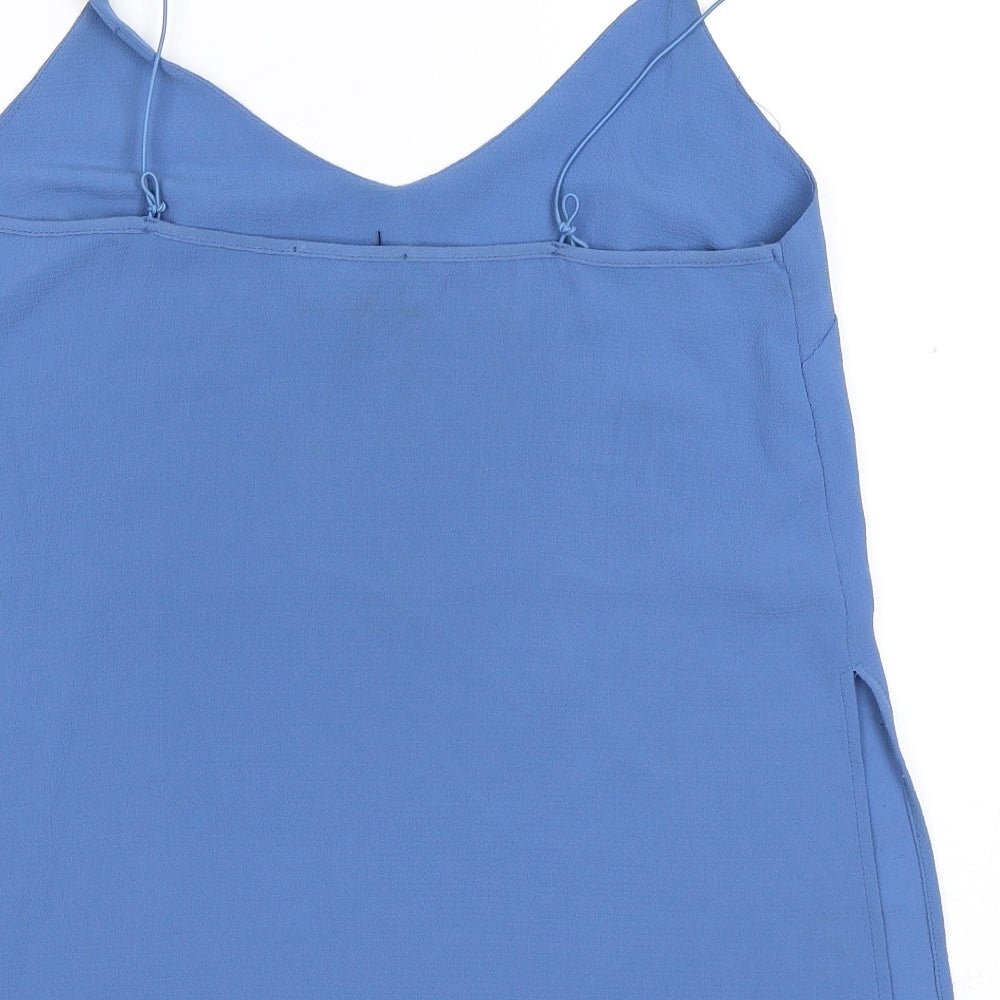 Ambiance Womens Blue Polyester Camisole Tank Size M V-Neck