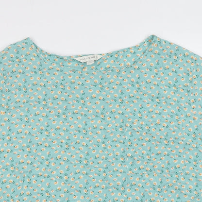 Womens UK Size 12 Marks and Spencer Green Basic T-Shirt