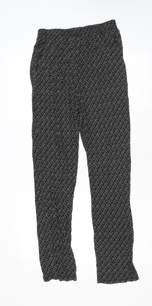 Womens UK Size S H&M Regular Fit  Black Trousers