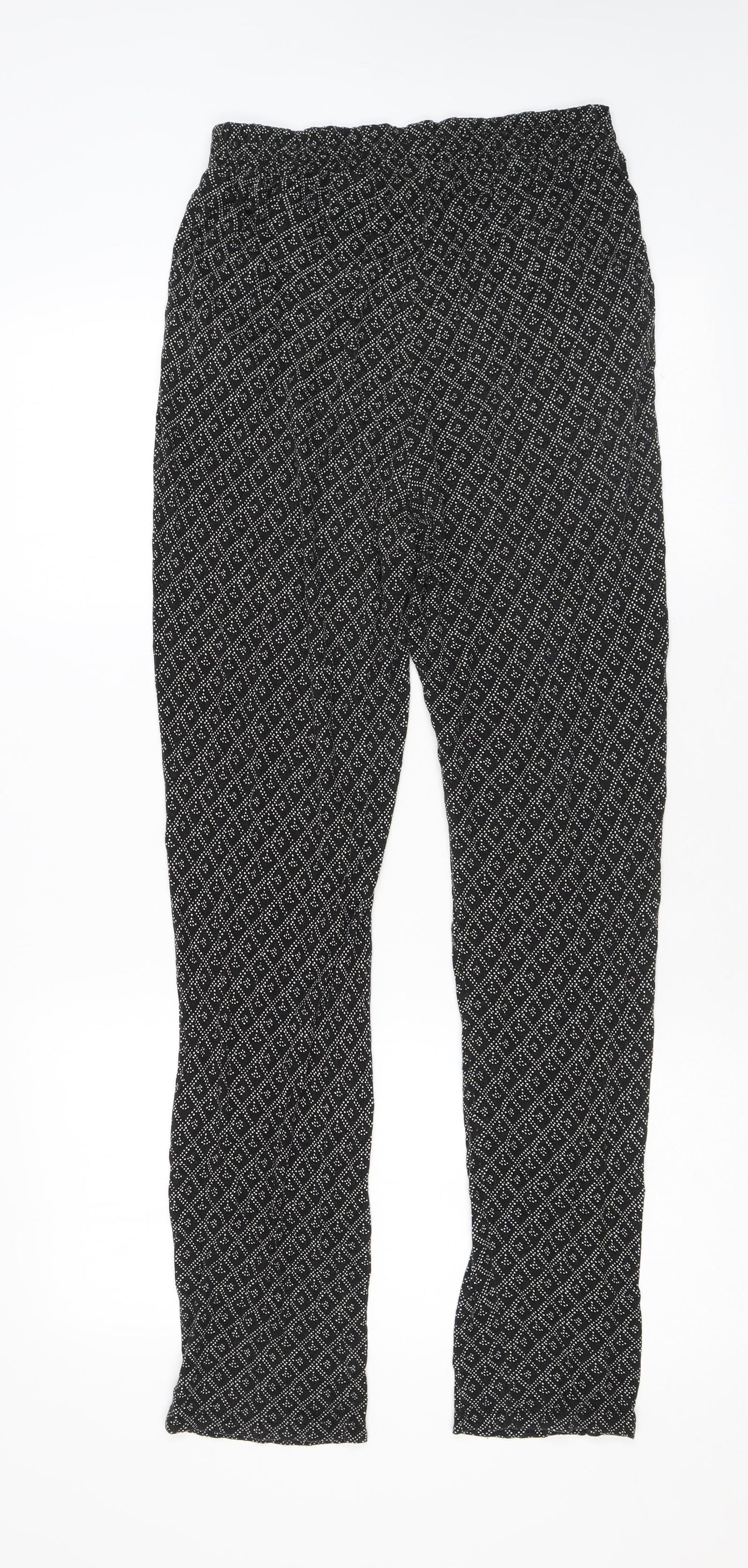Womens UK Size S H&M Regular Fit  Black Trousers