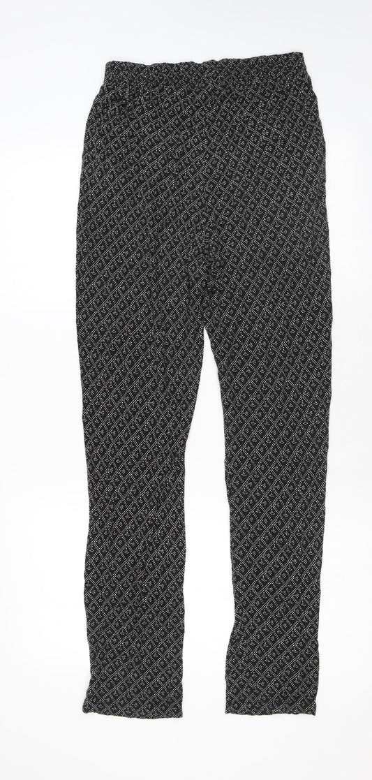 Womens UK Size S H&M Regular Fit  Black Trousers