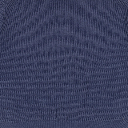 Gap Womens Blue Round Neck Cotton Pullover Jumper Size S