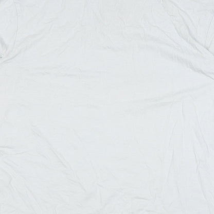 ASOS Mens Grey Cotton Polo Size L Collared Button