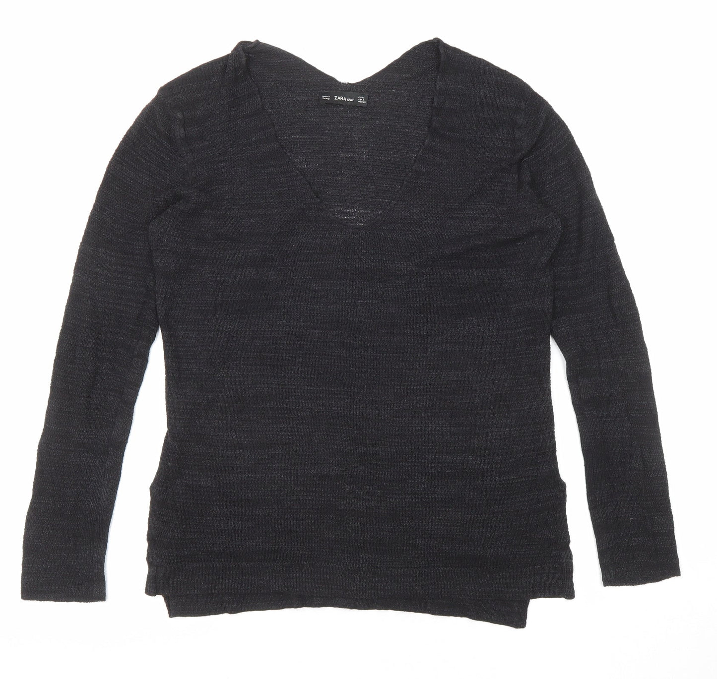 Womens UK Size S Zara Black Pullover Jumper