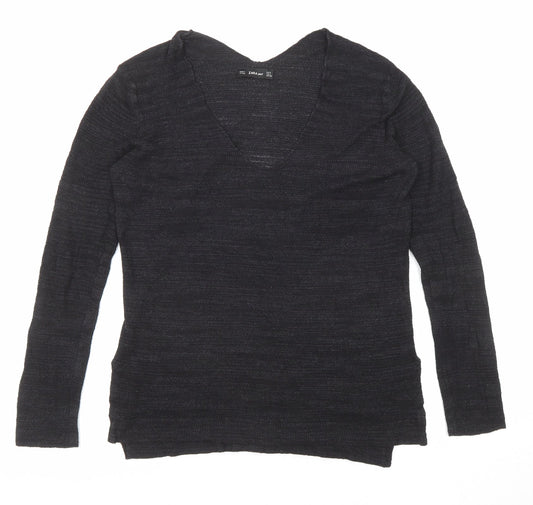 Womens UK Size S Zara Black Pullover Jumper