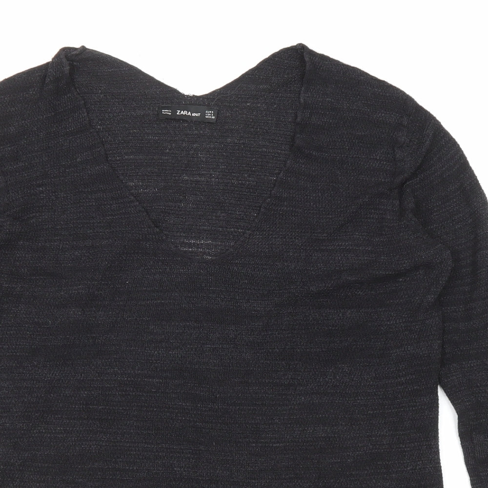 Womens UK Size S Zara Black Pullover Jumper