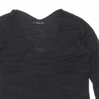 Womens UK Size S Zara Black Pullover Jumper