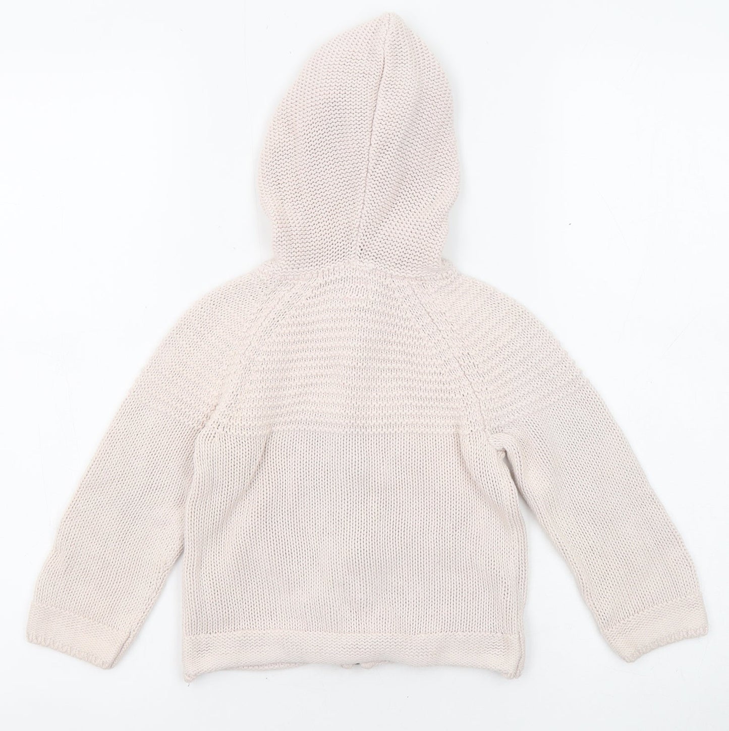 Gap Girls Pink Round Neck Cotton Full Zip Jumper Size 4 Years Zip - Hooded