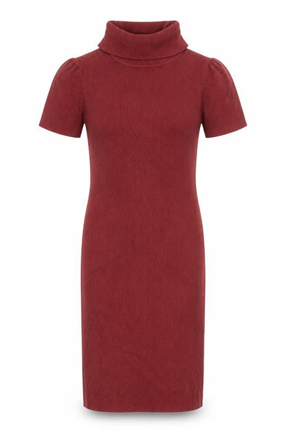 Jessica Simpson Womens Red Cotton Bodycon Size L Roll Neck Pullover