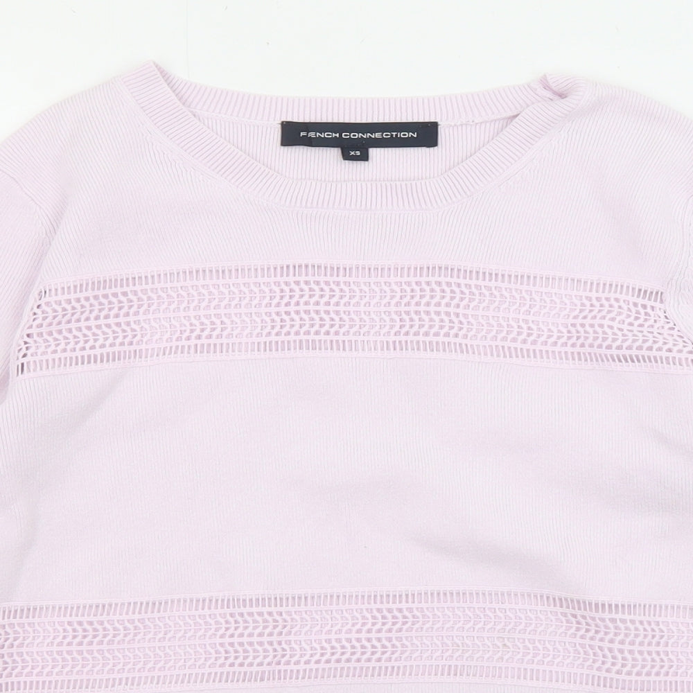 Womens UK Size XS French Connection Purple Pullover Jumper