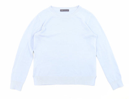 Marks and Spencer Womens Blue Round Neck Acrylic Pullover Jumper Size 10