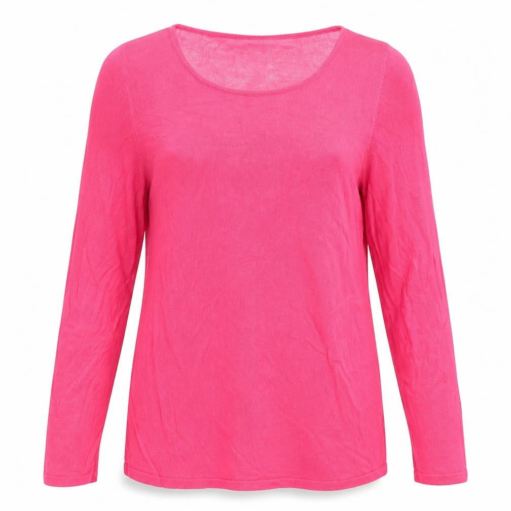 Marks and Spencer Womens Pink Boat Neck Viscose Pullover Jumper Size 16