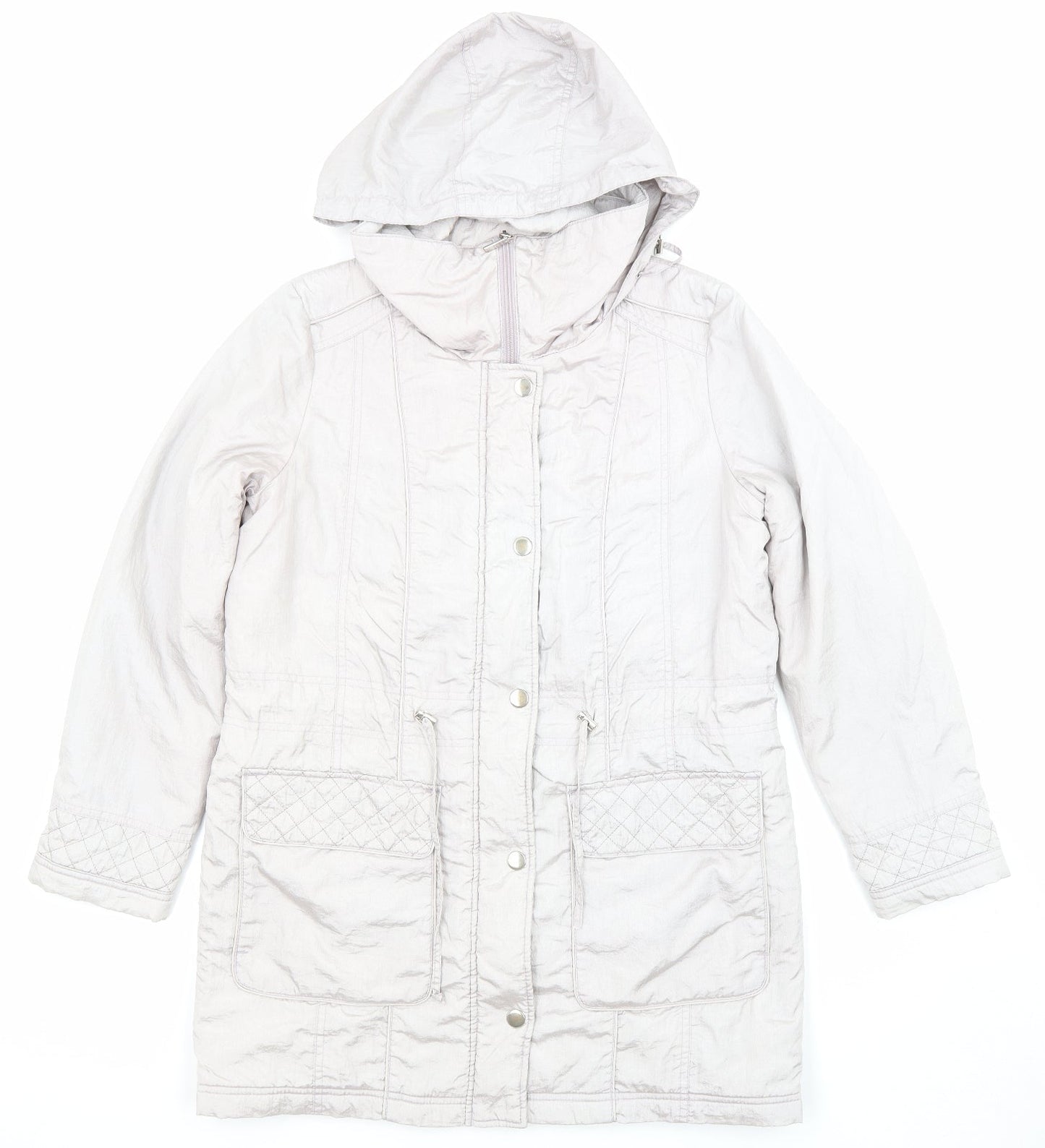 Womens UK Size 12 Bonmarché Grey Parka Coat
