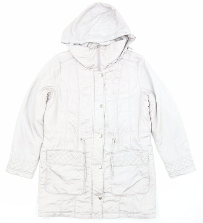 Womens UK Size 12 Bonmarché Grey Parka Coat