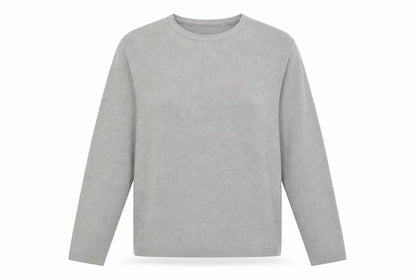 Nines Womens Grey Crew Neck Acrylic Pullover Jumper Size L